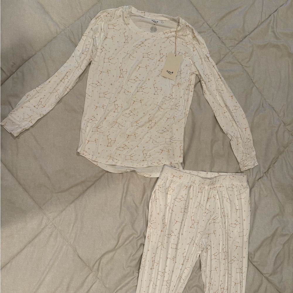 Kyte BABY Cream Starry Pajama Set - Picture 3 of 6